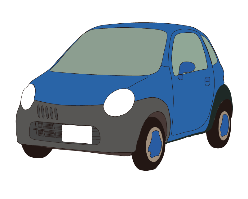 軽自動車 ブルー のフリーイラスト素材 商用利用可 Car Value