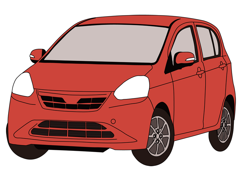 軽自動車(ピンク)のフリーイラスト素材(商用利用可) - CAR VALUE